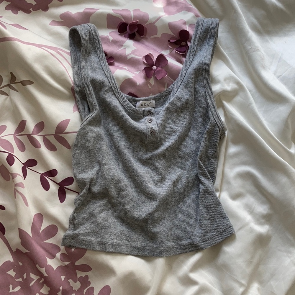 COPY - GREY TANK/CROP TOP
